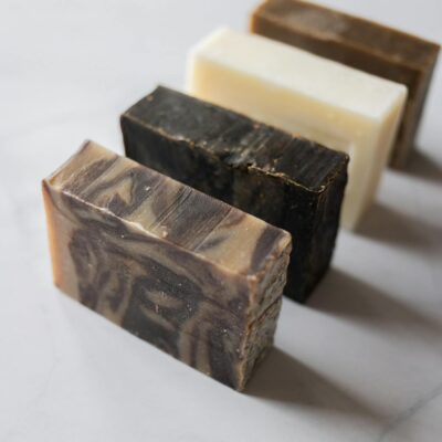 Collection of handmade bricks of handmade soap